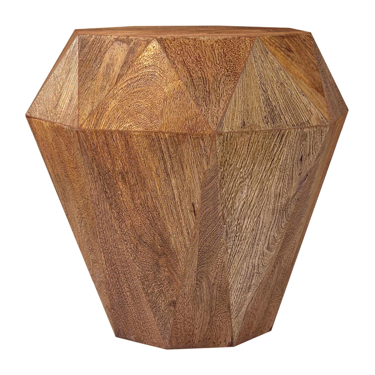 Modern European furniture - Natural Brown Mango Wood Side Table - www.oroa.com