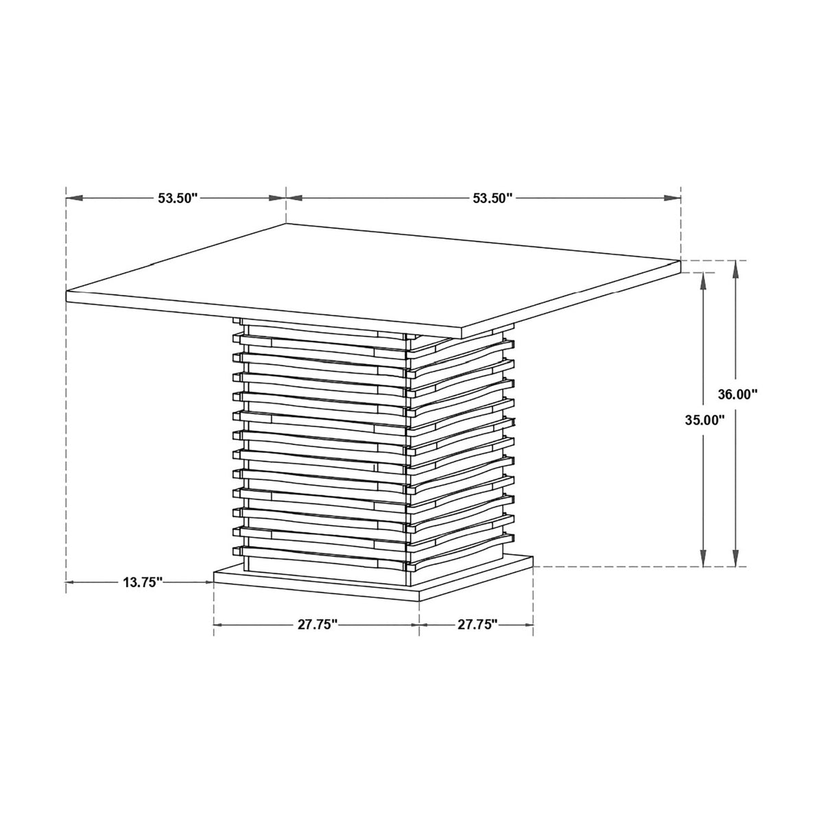 Contemporary Pedestal Dining Table | OROA