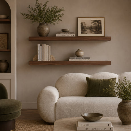 Natural Walnut Floating Shelf | OROA