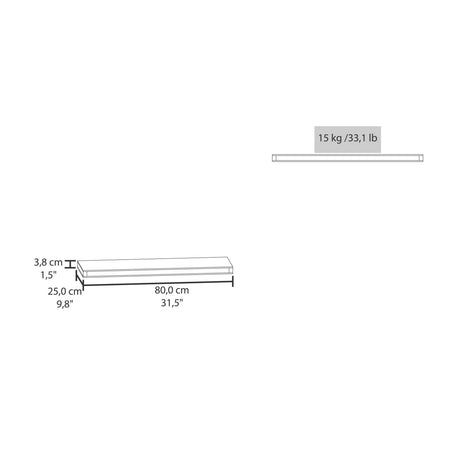 Dark Walnut Floating Shelf | OROA