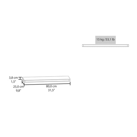 White Oak Floating Shelf | OROA