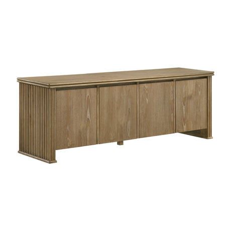 Modern European furniture - Light Brown 4-Door TV Stand - www.oroa.com