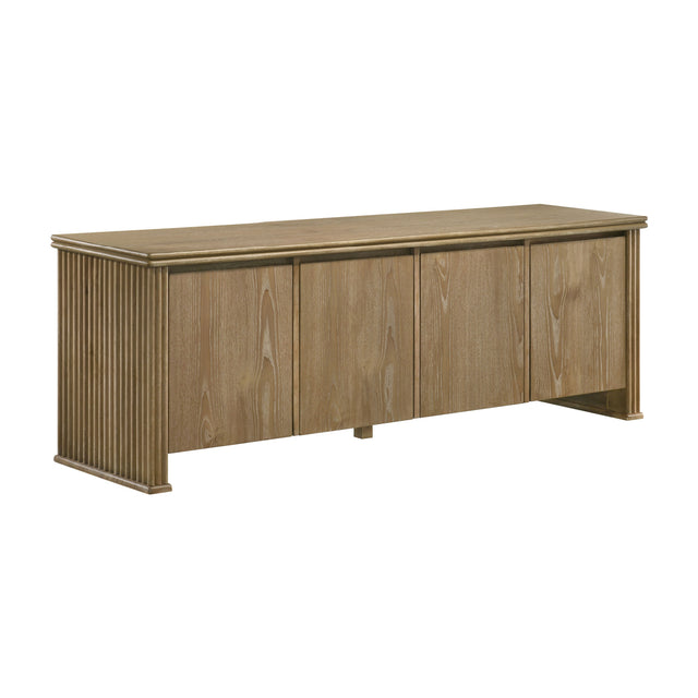 Modern European furniture - Light Brown 4-Door TV Stand - www.oroa.com