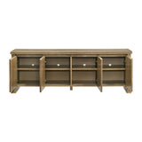 Modern European furniture - Light Brown 4-Door TV Stand - www.oroa.com