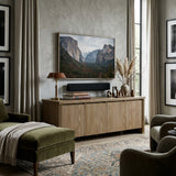 Light Brown 4-Door TV Stand | OROA