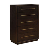 Modern European furniture - Smoked Peppercorn 5-Drawer Brown Storage Chest - www.oroa.com