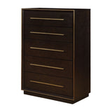 Modern European furniture - Smoked Peppercorn 5-Drawer Brown Storage Chest - www.oroa.com