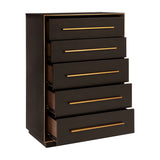 Modern European furniture - Smoked Peppercorn 5-Drawer Brown Storage Chest - www.oroa.com
