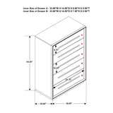 Modern European furniture - Smoked Peppercorn 5-Drawer Brown Storage Chest - www.oroa.com