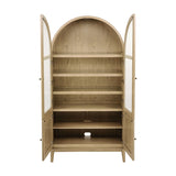Modern European furniture - 4-Door Cane Display Cabinet - www.oroa.com
