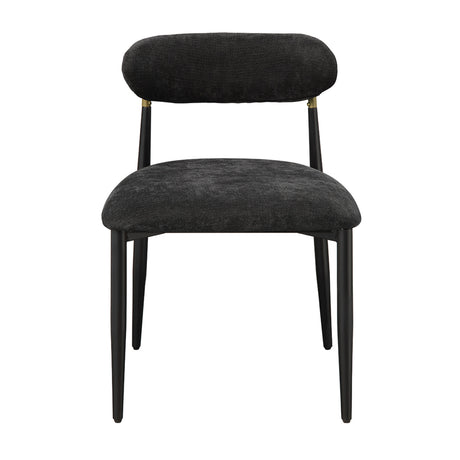 Modern European furniture - Kalea Black Upholstered Side Chairs (2) - www.oroa.com