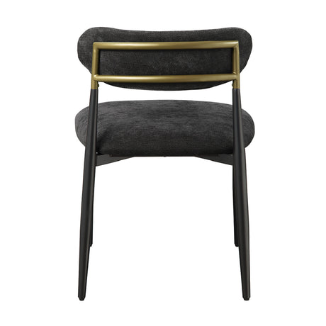 Modern European furniture - Kalea Black Upholstered Side Chairs (2) - www.oroa.com