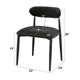 Modern European furniture - Kalea Black Upholstered Side Chairs (2) - www.oroa.com
