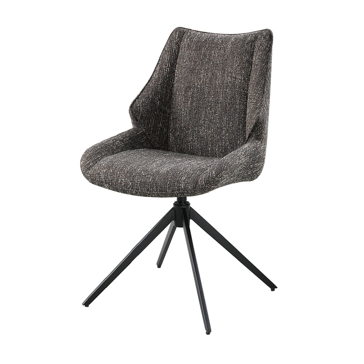 Brown Chenille Upholstered Dining Chair Set (2) | OROA