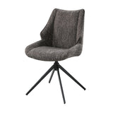 Brown Chenille Upholstered Dining Chair Set (2) | OROA