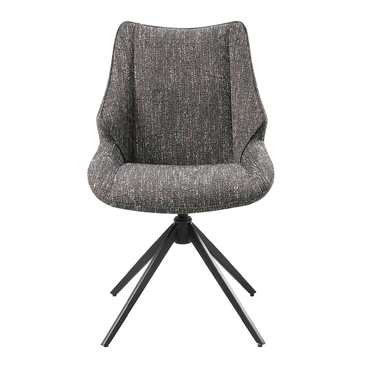 Brown Chenille Upholstered Dining Chair Set (2) | OROA