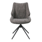 Brown Chenille Upholstered Dining Chair Set (2) | OROA