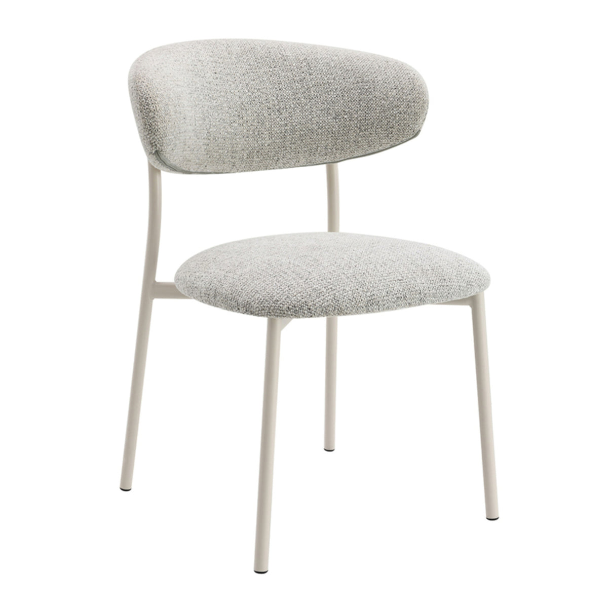Elysia Light Gray Side Chairs with Curved Back Set (2) | OROA