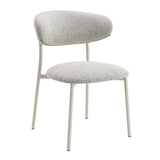 Elysia Light Gray Side Chairs with Curved Back Set (2) | OROA