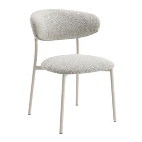 Modern European furniture - Elysia Light Gray Side Chairs with Curved Back Set (2) - www.oroa.com