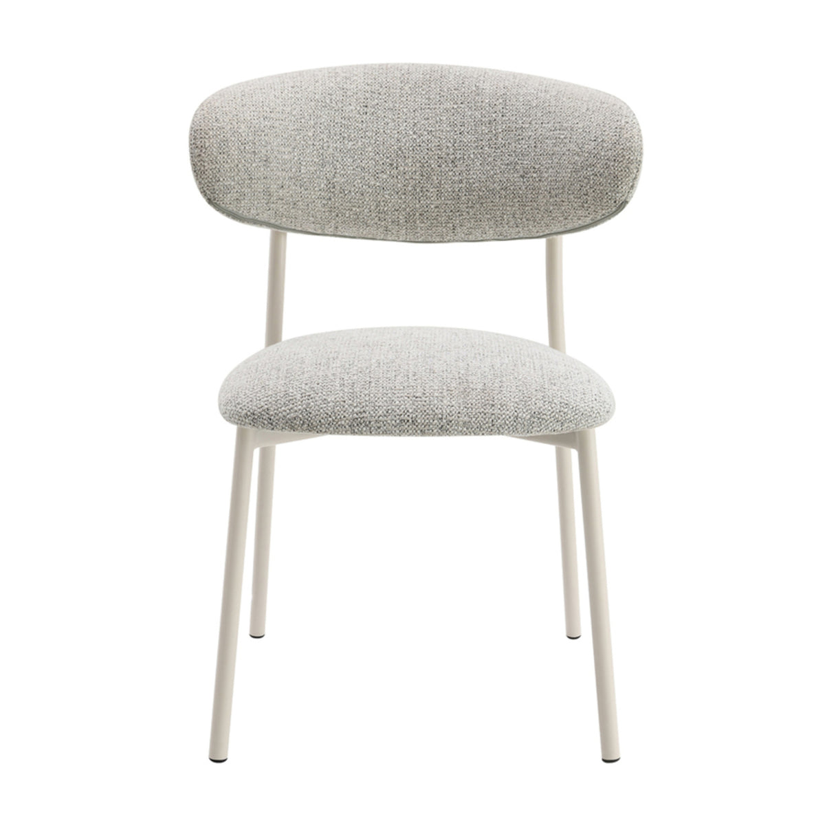 Elysia Light Gray Side Chairs with Curved Back Set (2) | OROA