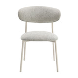 Elysia Light Gray Side Chairs with Curved Back Set (2) | OROA