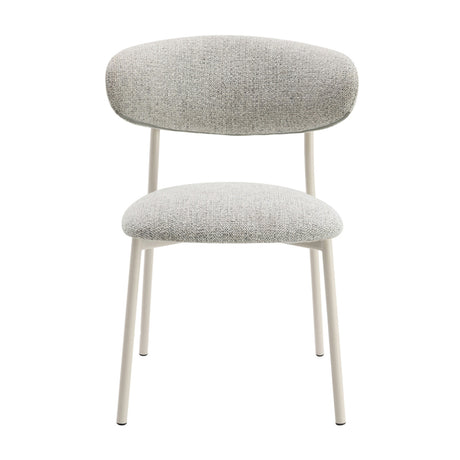 Elysia Light Gray Side Chairs with Curved Back Set (2) - OROA - view 3