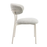 Elysia Light Gray Side Chairs with Curved Back Set (2) | OROA