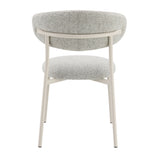 Elysia Light Gray Side Chairs with Curved Back Set (2) | OROA