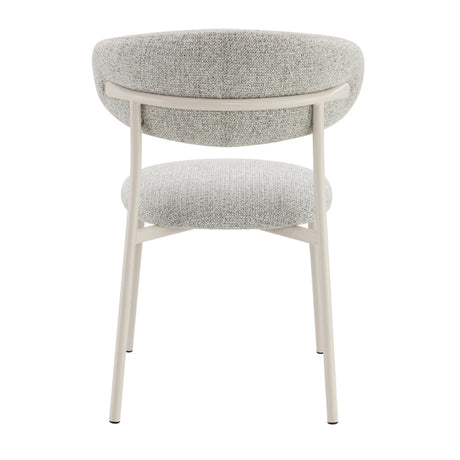 Elysia Light Gray Side Chairs with Curved Back Set (2) - OROA - view 5