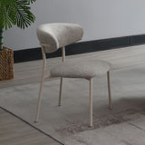 Elysia Light Gray Side Chairs with Curved Back Set (2) | OROA