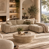 Plather Upholstered Sectional Sofa | OROA