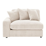 Cassidy Sand Upholstered Sectional Sofa | OROA