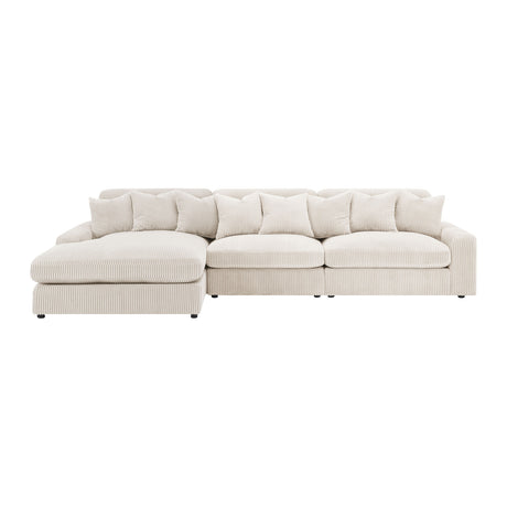 Modern European furniture - Cassidy Sand Upholstered Sectional Sofa - www.oroa.com