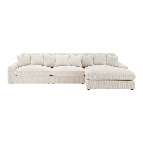Modern European furniture - Cassidy Sand Upholstered Sectional Sofa - www.oroa.com