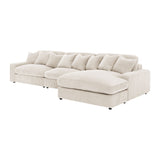 Cassidy Sand Upholstered Sectional Sofa | OROA