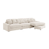Cassidy Sand Upholstered Sectional Sofa | OROA