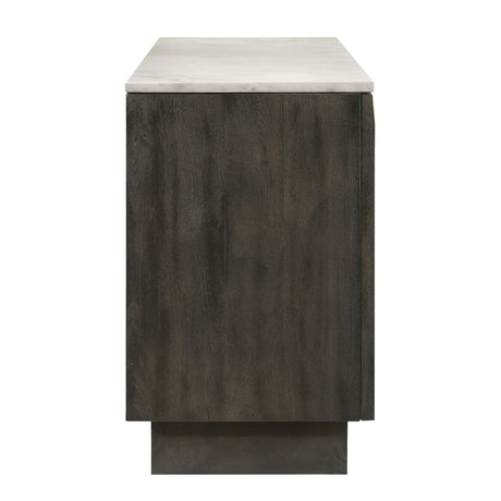 Modern European furniture - Tobacco Grey 3-Door Sideboard Buffet - www.oroa.com