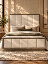 Modern European furniture - Tufted Panel Eastern King Bed - www.oroa.com