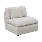 Ivory Upholstered Modular Sectional Sofa and Ottoman | OROA