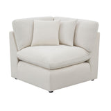 Ivory Upholstered Modular Sectional Sofa and Ottoman | OROA