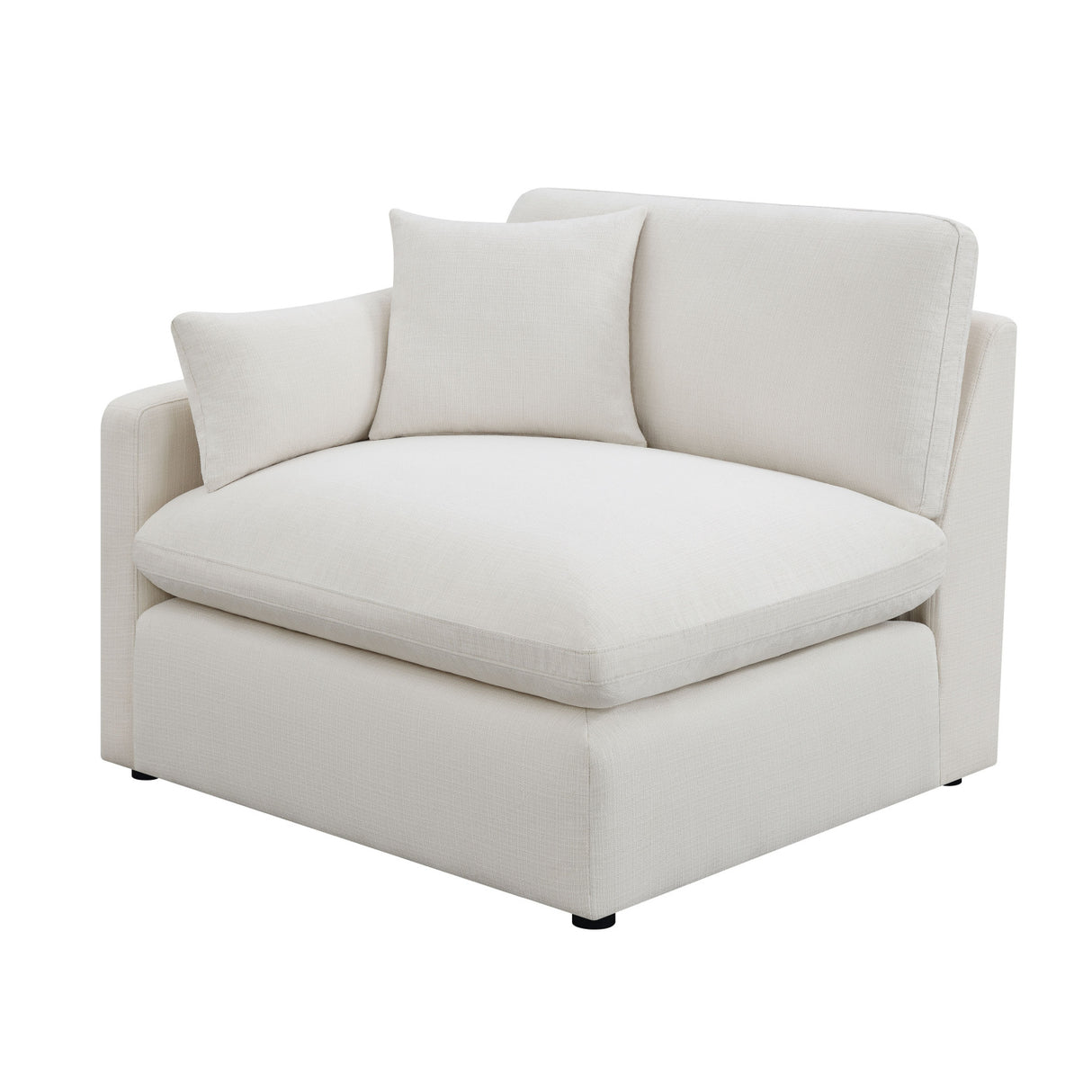 Ivory Upholstered Modular Sectional Sofa and Ottoman | OROA