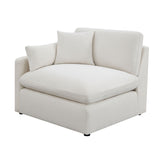 Ivory Upholstered Modular Sectional Sofa and Ottoman | OROA