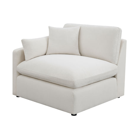 Ivory Upholstered Modular Sectional Sofa and Ottoman | OROA