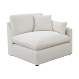 Ivory Upholstered Modular Sectional Sofa and Ottoman | OROA