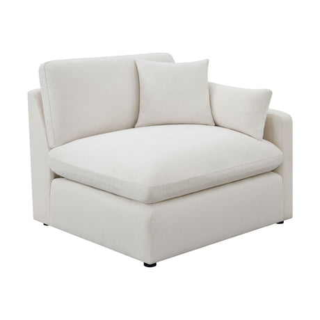 Ivory Upholstered Modular Sectional Sofa and Ottoman | OROA