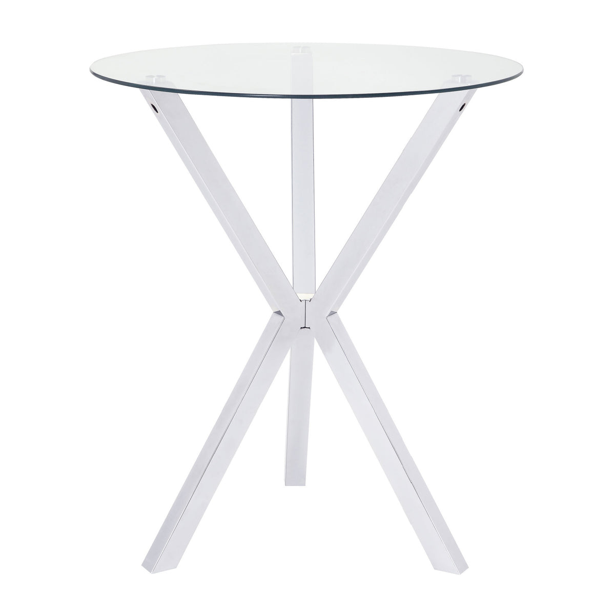 Modern European furniture - Modern Round Clear Bar Table - www.oroa.com