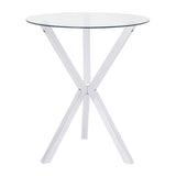 Modern European furniture - Modern Round Clear Bar Table - www.oroa.com