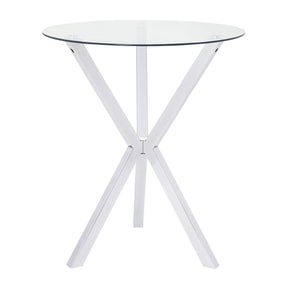 Modern European furniture - Modern Round Clear Bar Table - www.oroa.com