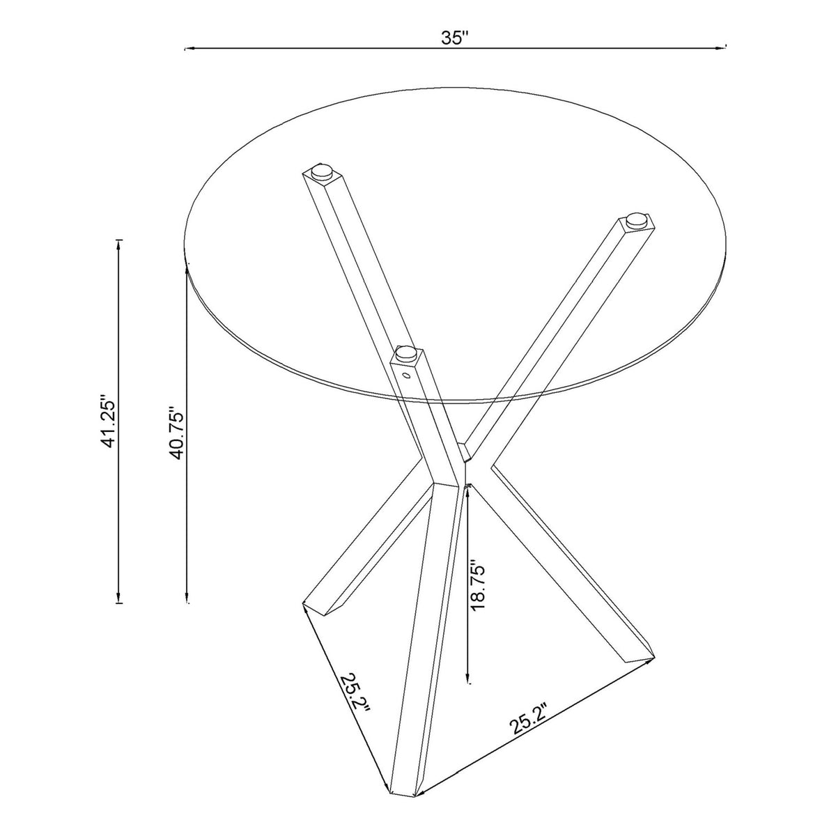 Modern European furniture - Modern Round Clear Bar Table - www.oroa.com